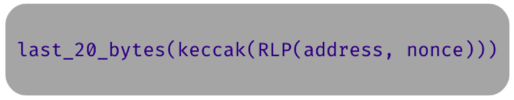 last_20_bytes(keccak(RLP(address, nonce)))